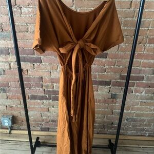 Free People Beach Tie-Back Midi Dress